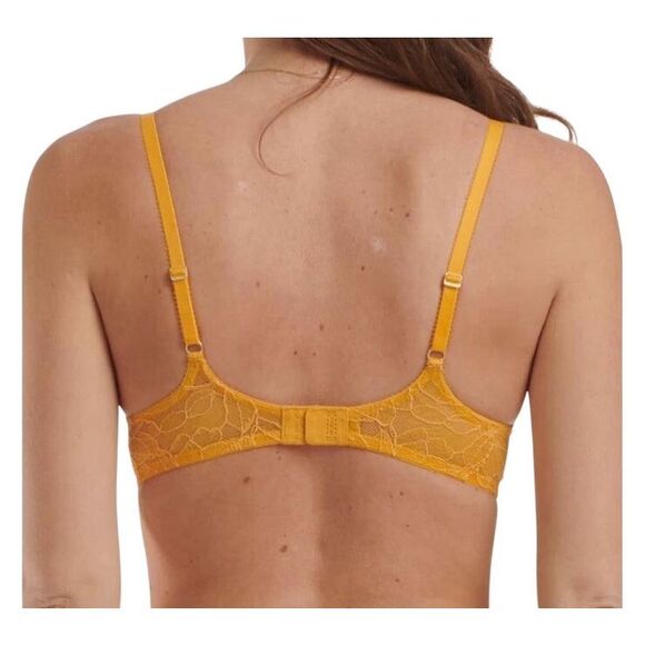 NWT Wolford Magnolia Lace Push-Up Demi Bra Mango Yellow 75E / 34E - Picture 3 of 11